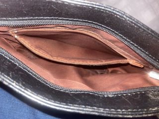 Bolso Cuero Italiano Negro