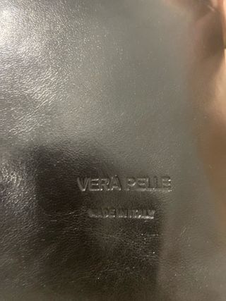 Bolso Cuero Italiano Negro