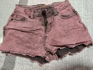 Shorts vaqueros rosados mujer