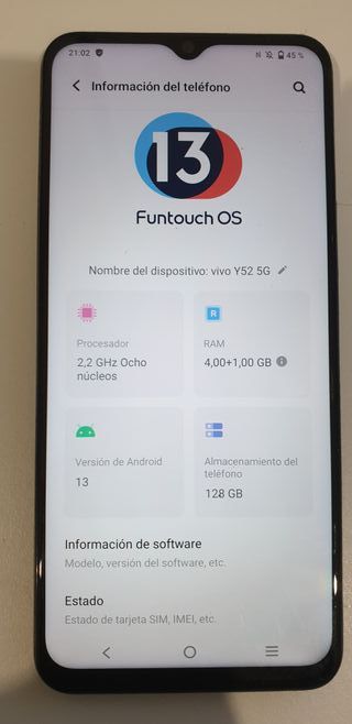 VIVO Y52 5G Blu