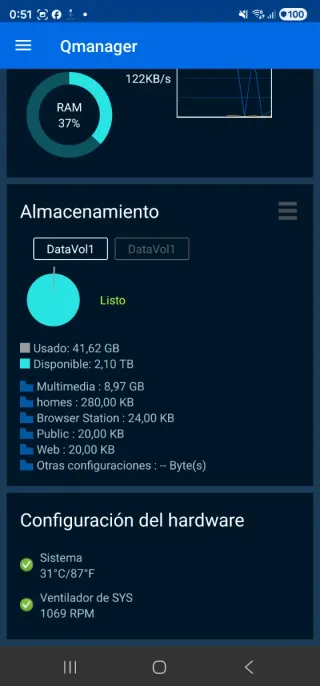 Servidor NAS QNAP TS-251B