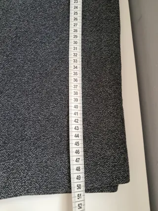 FALDA Zara lana Gris Lápiz Midi