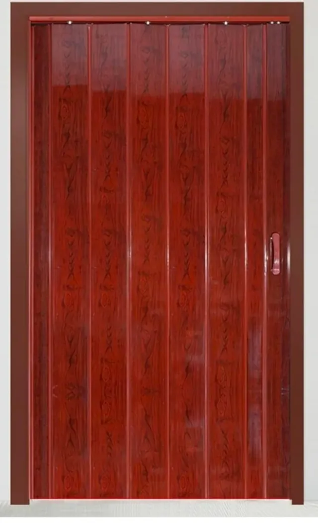 Puerta plegable efecto madera