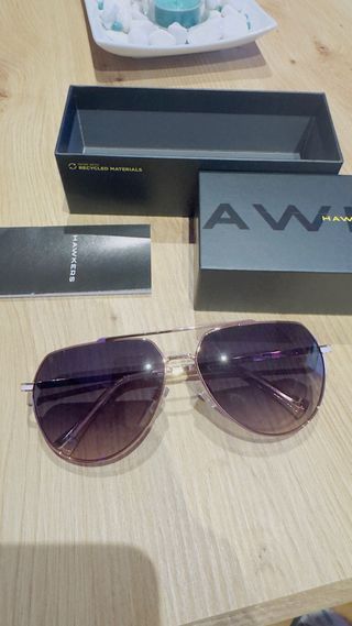 Gafas de sol polarizadas Hawkers doradas/moradas