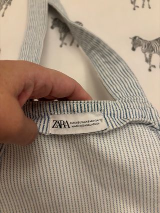 Peto Zara rayas azul Talla XS