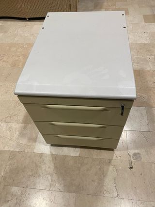 Mueble cajonera oficina metal beige