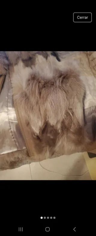 Chaleco pelo zorro...es de patas de zorro  cremall