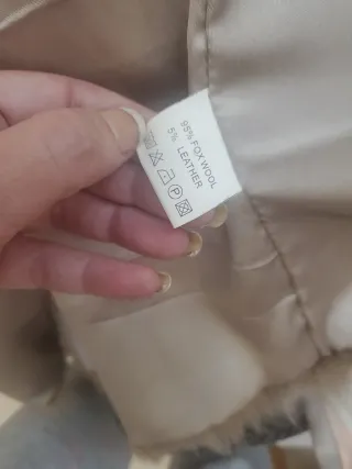 Chaleco pelo zorro...es de patas de zorro  cremall