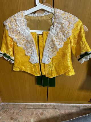 Manteletas Fallera Blancas y Lentejuelas Oro