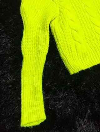 Jersey punto fosforito manga abullonada