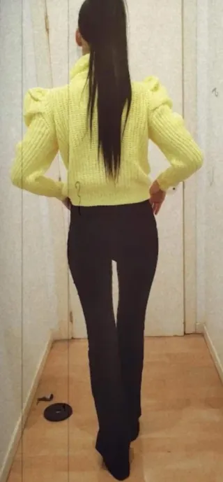 Jersey punto fosforito manga abullonada