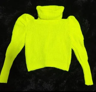 Jersey punto fosforito manga abullonada