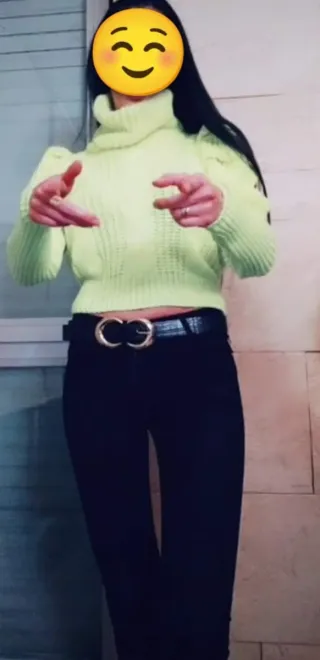 Jersey punto fosforito manga abullonada