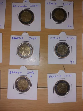 Monedas 2 Euros Conmemorativas (Alemania, Italia,