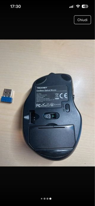 Mouse Wireless Tecknet Nero