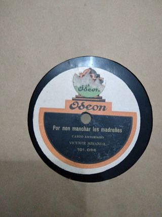 3 Discos de Pizarra Asturianos para Gramófono