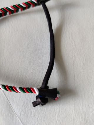 Braccialetto tricolore Italia regolabile handmade
