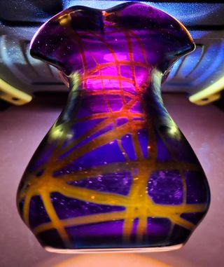 Jarrón Vidrio Estilo Loetz Modernista