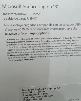 Notebook Microsoft Surface da 13" Snapdragon X Plus 