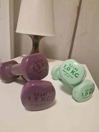 Pesas Decathlon 1.5 kg y 1 kg