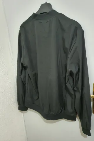 Chaqueta bomber negra hombre