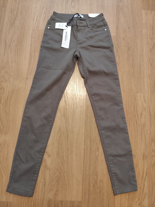 Pantalones Morgan Skinny Marrones Talla 34
