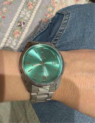 Reloj Marea Acero Verde y Plateado