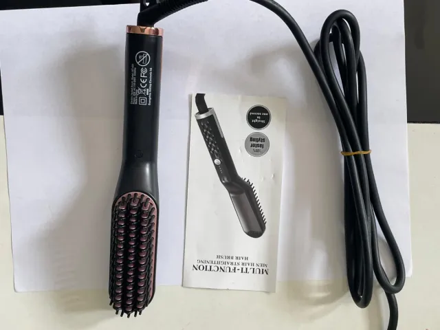 Cepillo Alisador 3 en 1 para Pelo y Barba