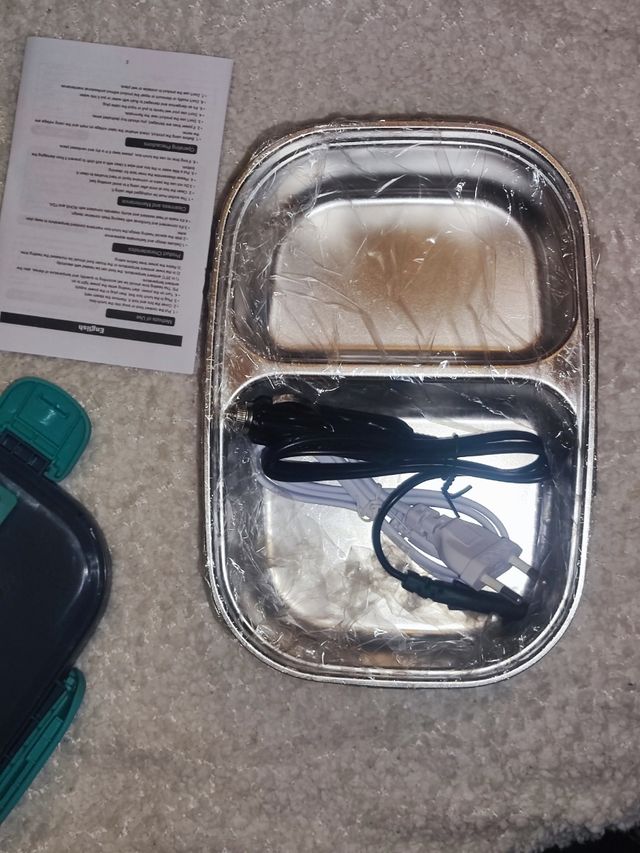 Portapranzo riscaldabile grigio/verde acqua