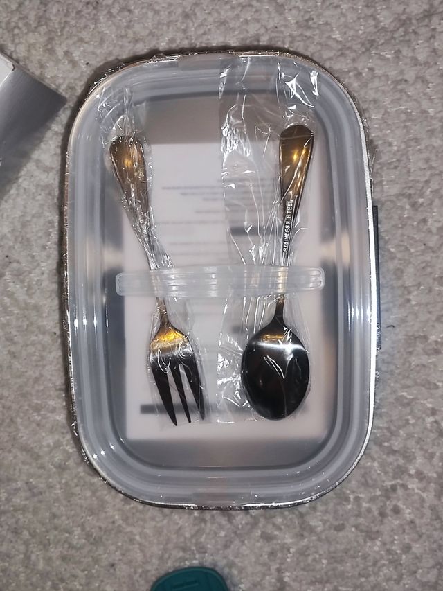 Portapranzo riscaldabile grigio/verde acqua