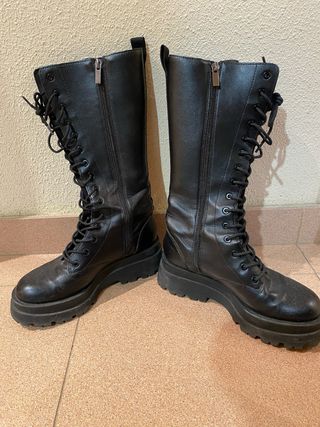 Botas militares altas negras