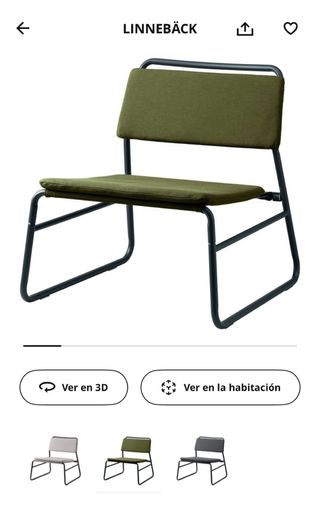 2 Sillones Ikea Linneback Verde Oliva