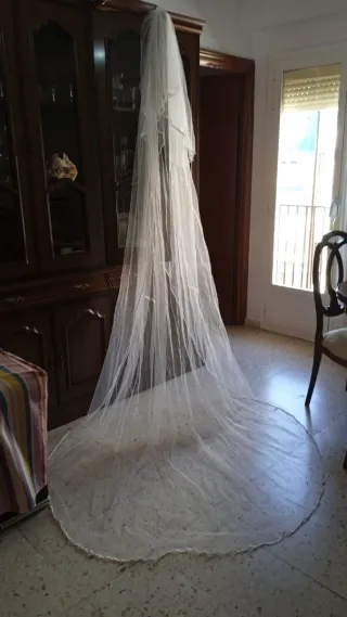 TUL de Novia 3 metros y Cancán Blanco