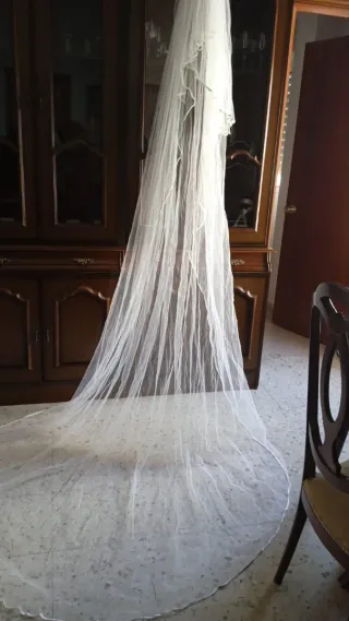 TUL de Novia 3 metros y Cancán Blanco