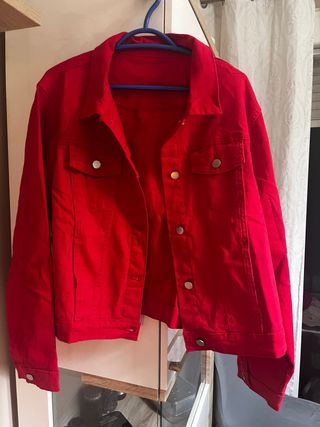 Chaqueta vaquera roja talla 3XL