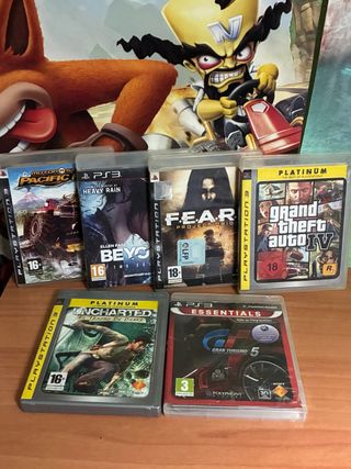 Pack 6 Videojuegos PS3: Uncharted, Gran Turismo 5,