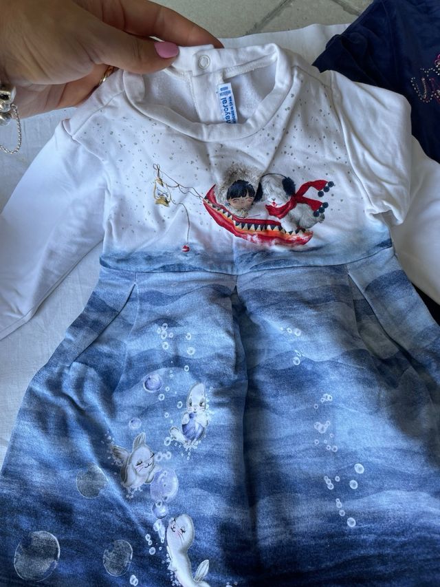 Set 6 Abiti Mayoral 12-18 Mesi 1 copri spalle+gonn