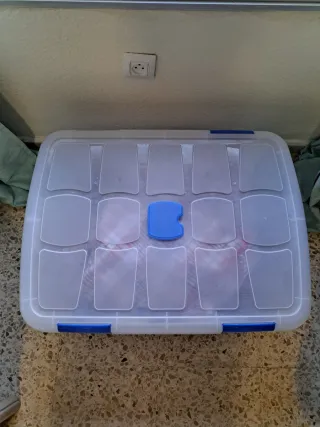 Baúl de plástico grande transparente