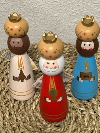 3 Reyes Magos de madera