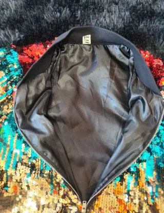 Chaqueta de lentejuelas multicolor