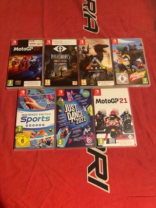 Carcasas Nintendo Switch (MotoGP, ARK, Just Dance)