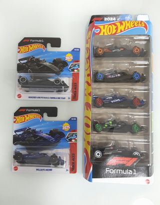 Lote 7 coches F1 Hot Wheels precintados