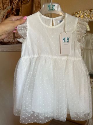 Abiti battesimo gemelle 9-12 mesi Melby