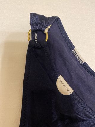 Bikini lunares azul y beige talla M