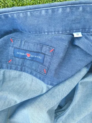 Camisa de vestir  color vaquero para hombre