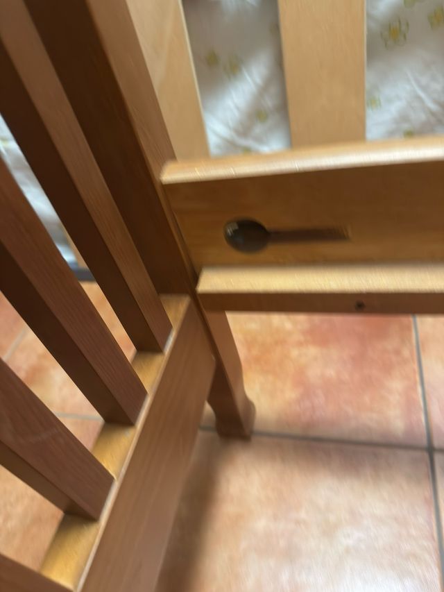 Cama individual roble con somier