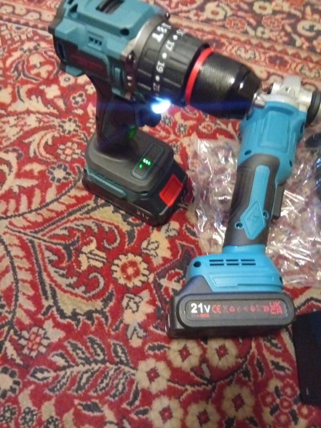 Radial y taladro percutor 21V