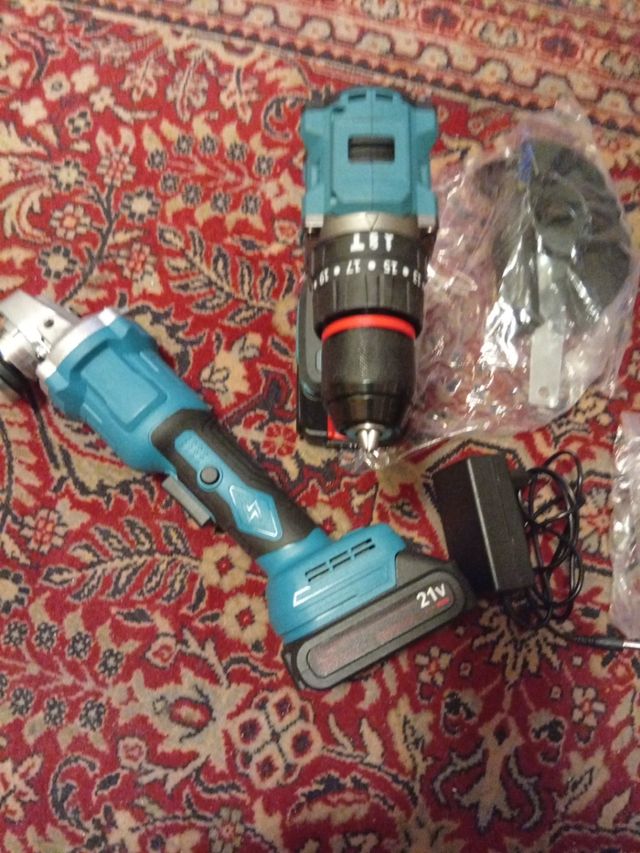 Radial y taladro percutor 21V