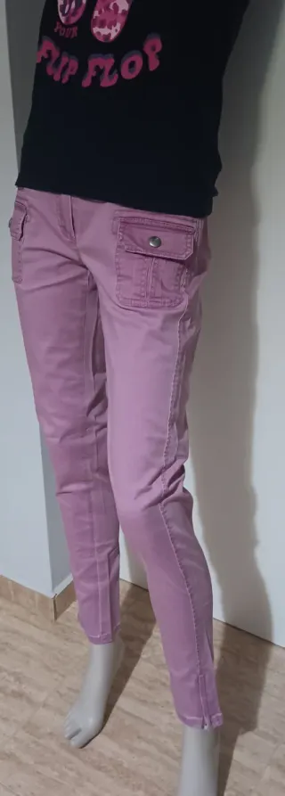 Pantalones rosas cargo