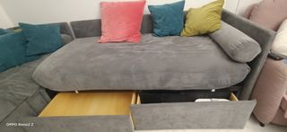 Divano letto con 2 cassetti